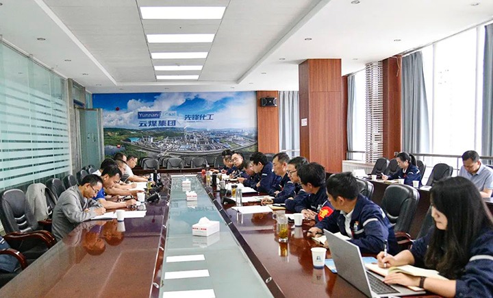 【主题教育】云煤（Ag亚洲集团）集团党委委员、副总司理缪和星一行到先锋化工公司开展生产谋划调研