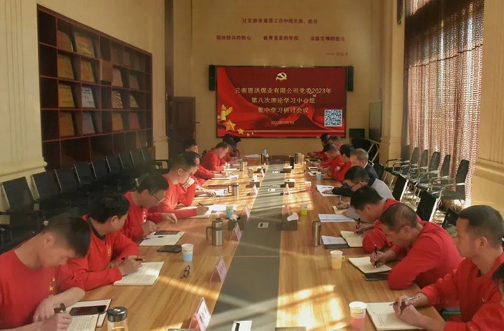 【聚焦云煤】云煤（Ag亚洲集团）集团党委委员、纪委书记翁立志一行到恩洪煤业公司列席指导2023年第八次党委理论学习中心组集中学习钻研会