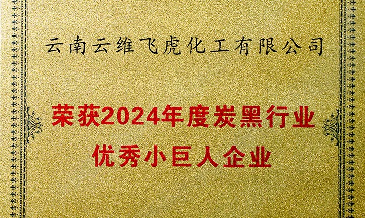 声誉加冕，，，，，，，未来可期！云维飞虎公司荣膺“中国炭黑行业优异小巨人”